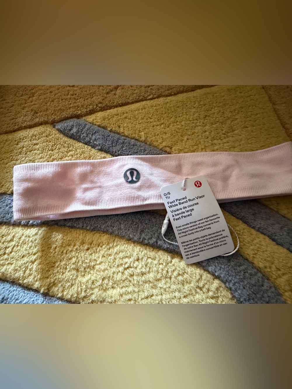NWT lululemon athletica Light Pink Stretch Athletic Headband